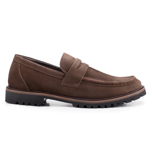 Sapato Casual Penny Loafer Tratorado Café
