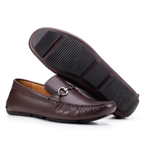 Sapato Casual Drive Com Bridão Chocolate 