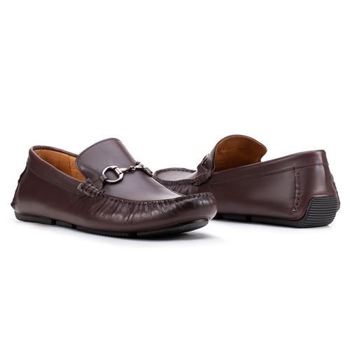 Sapato Casual Drive Com Bridão Chocolate 