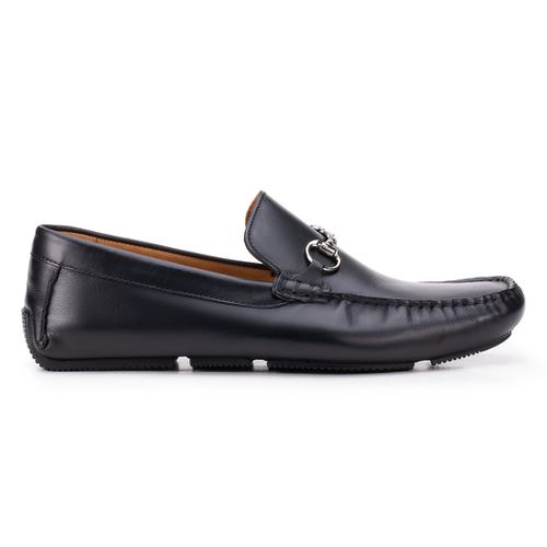 Sapato Casual Drive Com Bridão Preto 