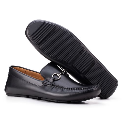 Sapato Casual Drive Com Bridão Preto 