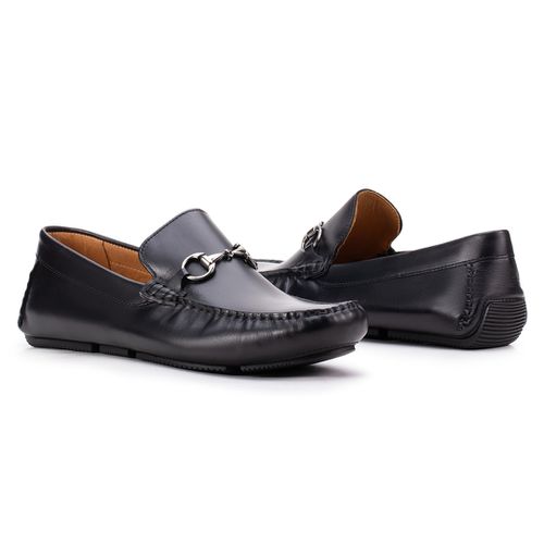 Sapato Casual Drive Com Bridão Preto 