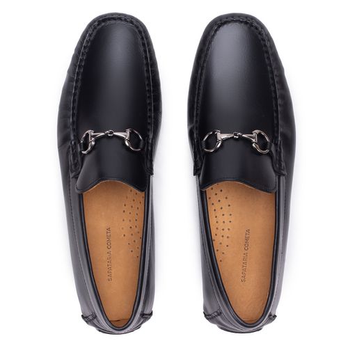Sapato Casual Drive Com Bridão Preto 