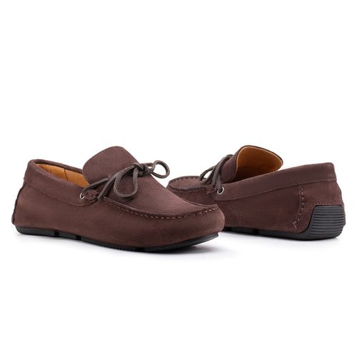 Sapato Casual Drive Com Laço Café