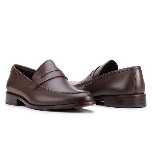 Sapato Social Penny Loafer Café