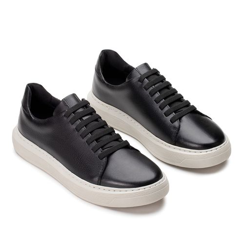 Cometa Casual Sneaker De Amarrar Com Elástico Preto