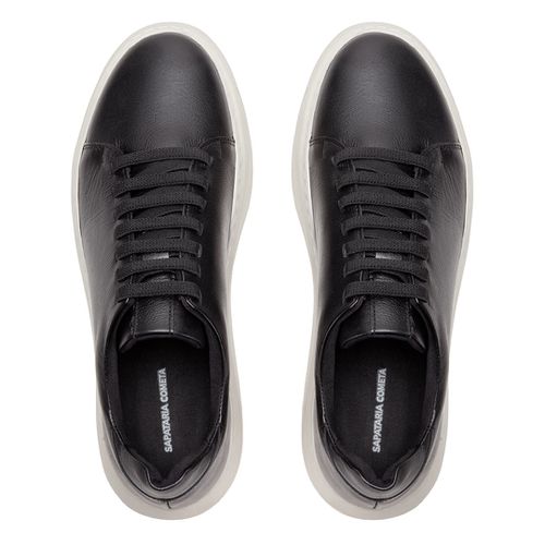 Cometa Casual Sneaker De Amarrar Com Elástico Preto