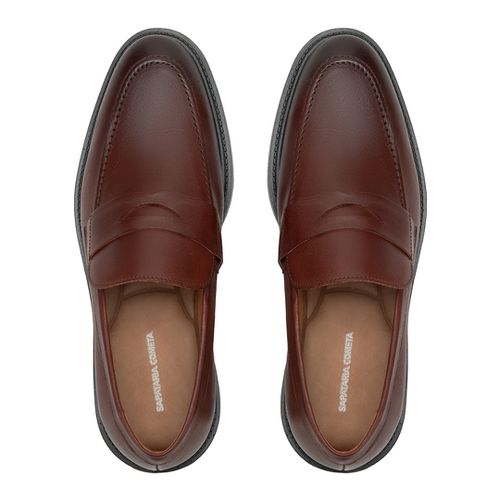 Sapato Social Penny Loafer Mogno