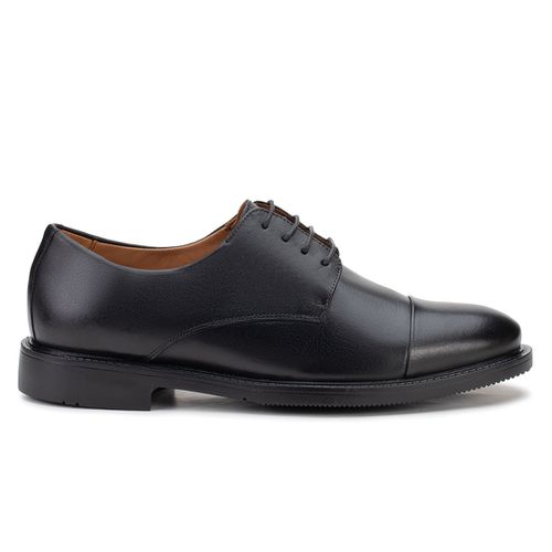 Sapato Social Derby De Amarrar Preto 