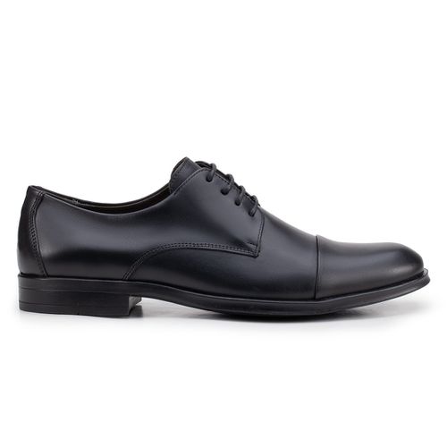 Sapato Social Derby De Amarrar Preto 