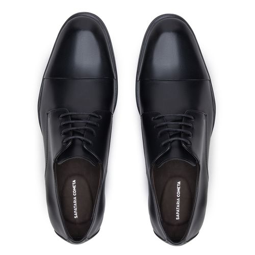 Sapato Social Derby De Amarrar Preto 