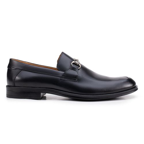 Sapato Social Loafer Com Bridão Preto