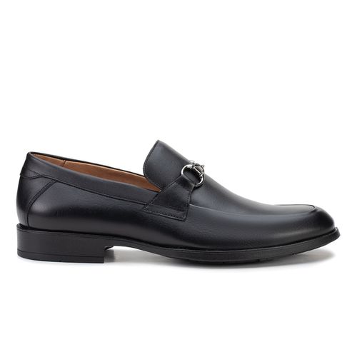 Sapato Social Loafer Com Bridão Preto
