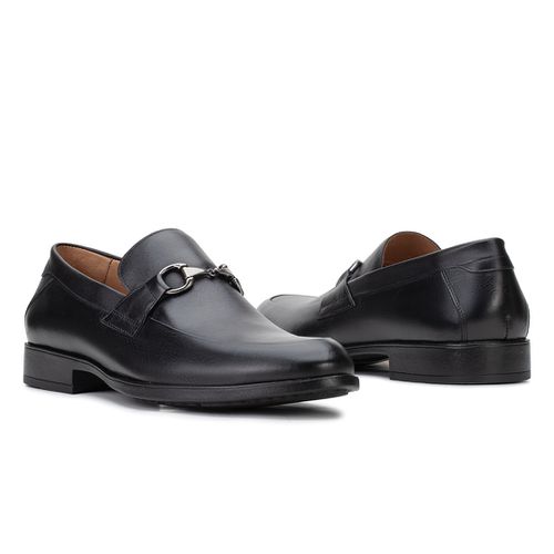 Sapato Social Loafer Com Bridão Preto