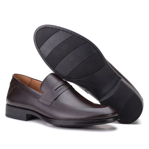 Sapato Social Penny Loafer Café 