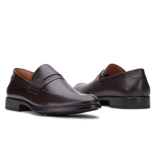 Sapato Social Penny Loafer Café 