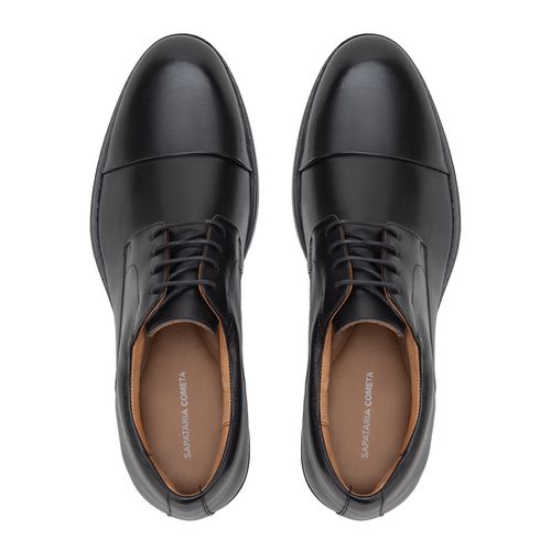 Sapato Social Derby De Amarrar Preto 