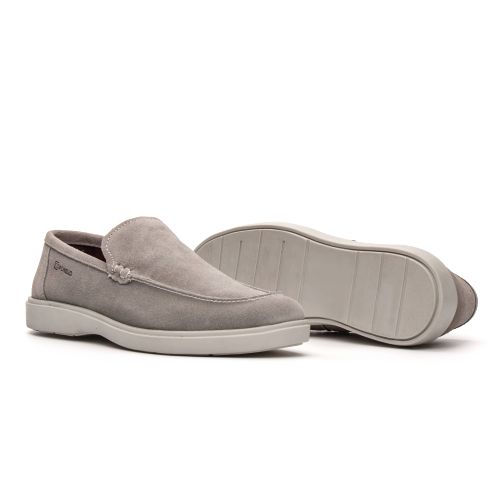 Mocassim Santorini Camurça Prata - Coronello