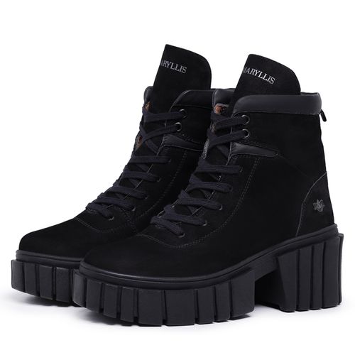 Bota Feminina Letícia em Couro Preto - Coronello