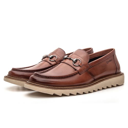 Sapato Loafer Monet em Couro Havana - Coronello