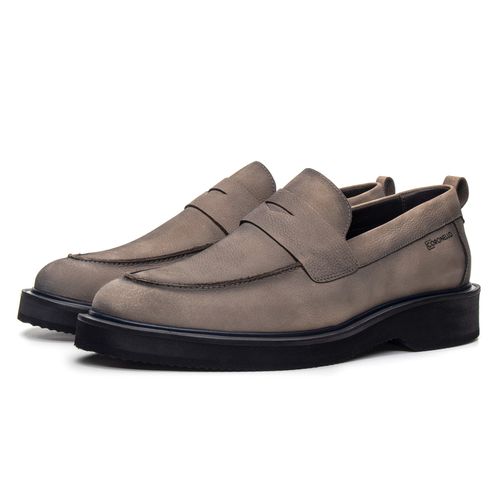 Sapato Loafer Louis em Couro Selaria Cimento - Coronello