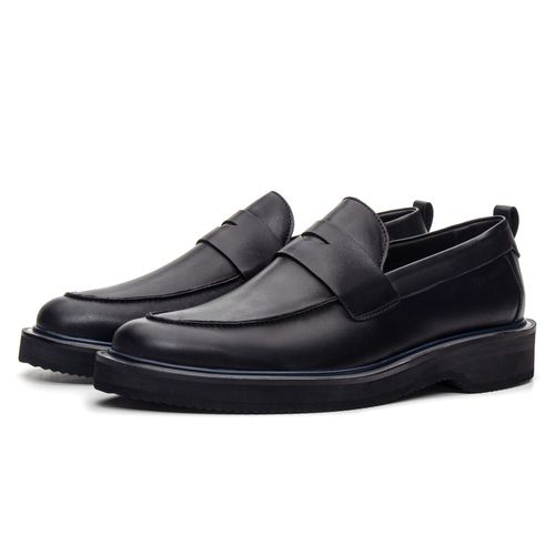 Sapato Loafer Louis em Couro Preto - Coronello