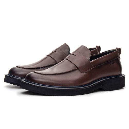 Sapato Loafer Louis em Couro Café - Coronello