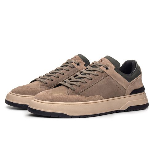 Tênis Casual George em Couro Militar - Coronello