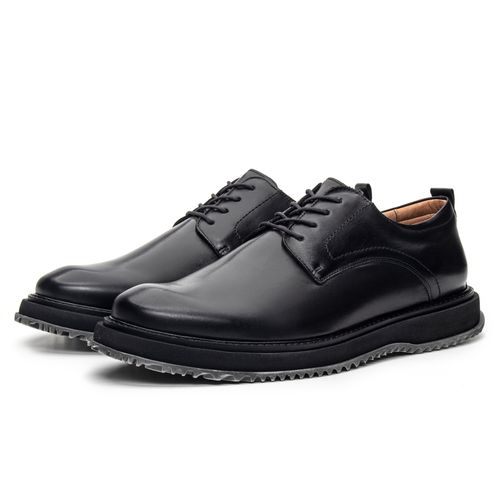 Sapato Derby Henry em Couro Preto - Coronello