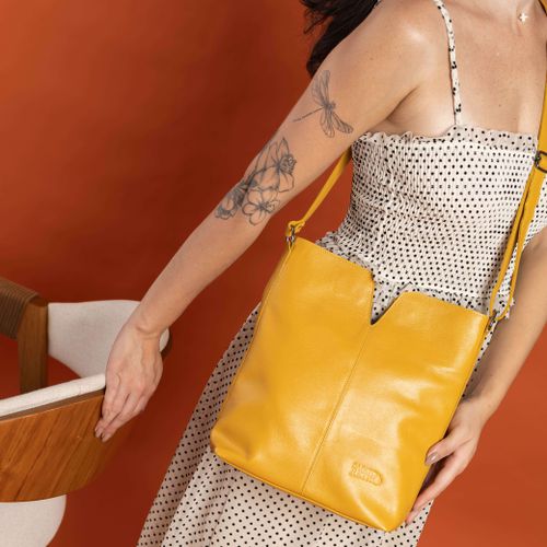 Bolsa RetrÔ - CRISTAL - Mostarda