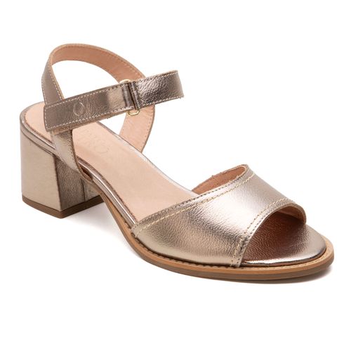 Sandália Peep Toe - Metalic - LEVE