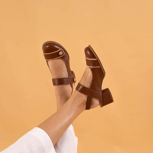 Sapato MOMENTO - Chocolate E Nude - 2075.2