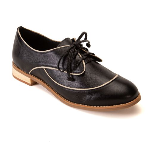 Sapato Oxford - Preto e Off White - HÍSTORIA