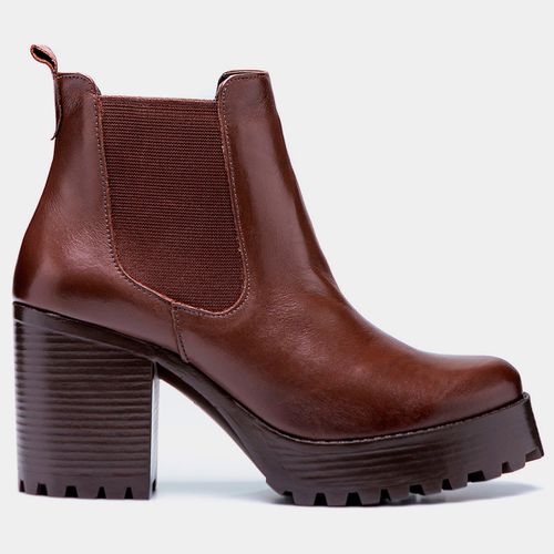 Bota Coturno ALICIA Plataforma Chocolate - 1730 CH... - SBSHOES