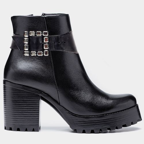 Bota Coturno CAMILA Salto tratorado com fivela de ... - SBSHOES
