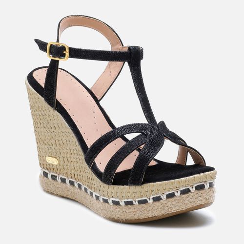 Sandália Anabela Eva em Couro Preto - 3230-pto - SBSHOES