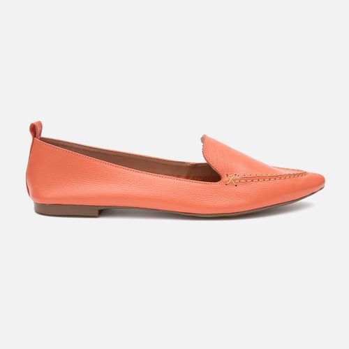 Mocassim Feminino Ana em Couro Coral - 40100-cal - SBSHOES
