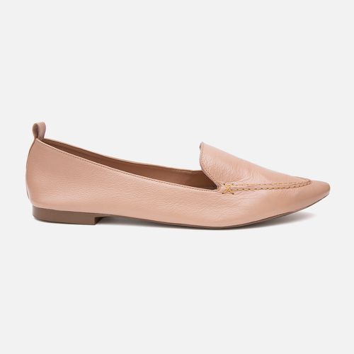 Mocassim Feminino Ana em Couro Nude - 40100-nude - SBSHOES