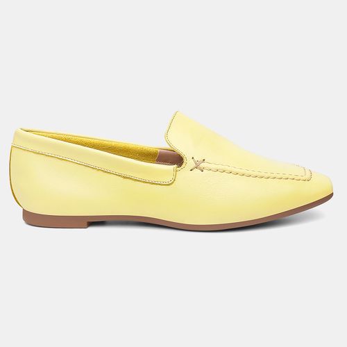 Mocassim Feminino Daniela em Couro Lemon - 72100 - SBSHOES