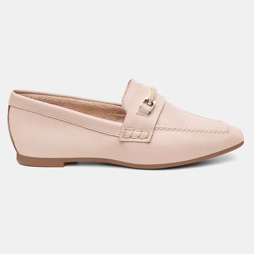 Mocassim Feminino Mara em Couro Nude - 72120nude - SBSHOES
