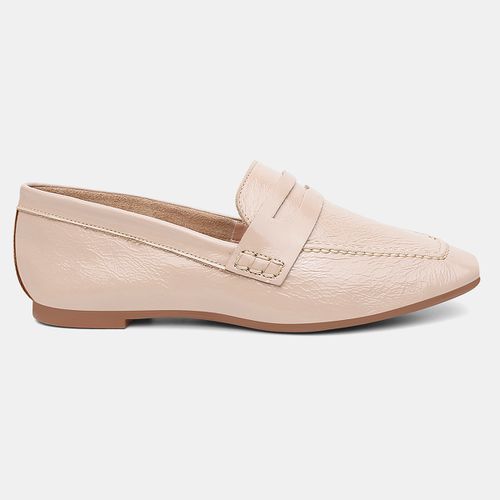 Mocassim Feminino Alice em Couro Nude - 72130nude - SBSHOES