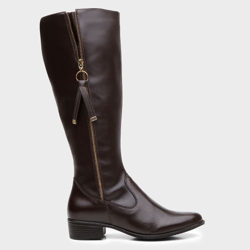 Bota Feminina Montaria Rafaela em Couro Café - 932... - SBSHOES