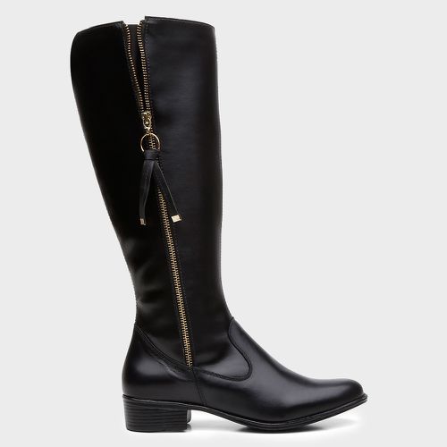 Bota Feminina Montaria Rafaela em Couro Preto - 9... - SBSHOES