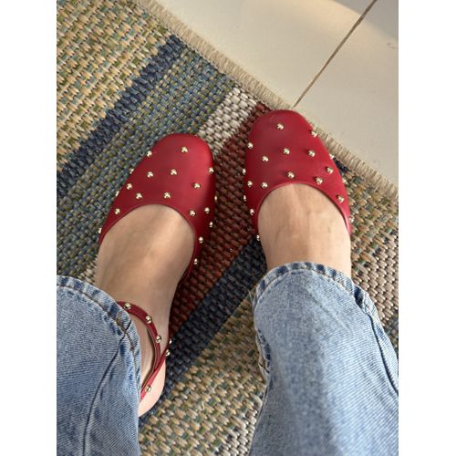 ISABEL - SAPATILHA FEMININA BICO REDONDO SALTINHO 2 CM MALBEC