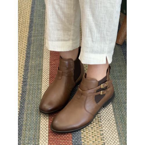 HAVANNA - BOTA FEMININA BICO REDONDO CARAMELO