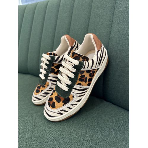 ONÇA E ZEBRA - TENIS FEMININO COURO ONÇA