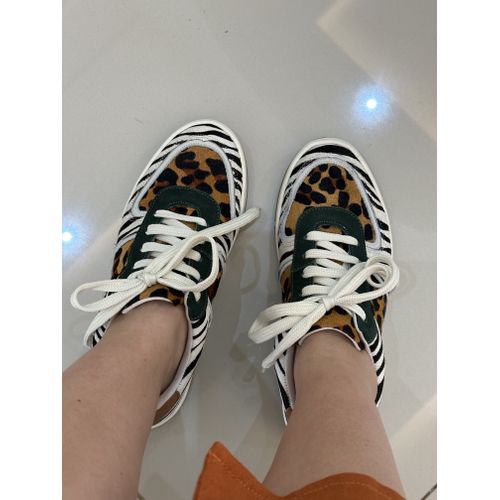 ONÇA E ZEBRA - TENIS FEMININO COURO ONÇA