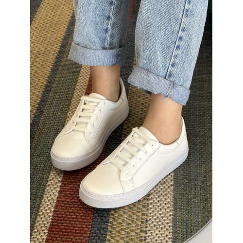 GIGI - TENIS FEMININO COURO BRANCO