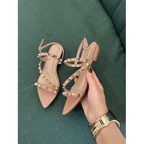 FABI - RASTEIRA FEMININA BICO FOLHA SPIKE NEW TAN