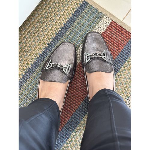 LARISSA - MOCASSIM FEMININO COURO ONIX